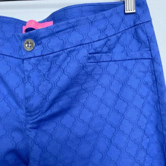 Lilly  Pulitzer Womens 6 29" Kelly Textured Skinny Ankle Pant Royal Purple - Picture 5 of 16